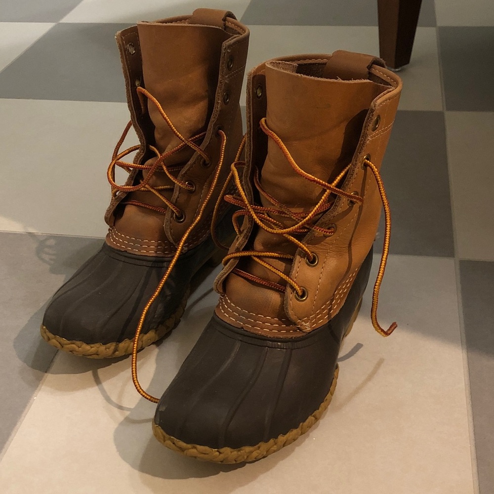 L.L. Bean Brown and Dark Brown  Duck Boots